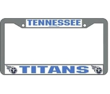 Tennessee Titans Chrome Metal License Plate Frame