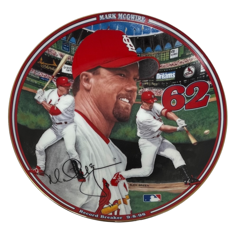 St. Louis Cardinals Mark McGwire Home Run Hero Porcelain Collector Plate