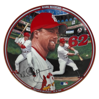 St. Louis Cardinals Mark McGwire Home Run Hero Porcelain Plate