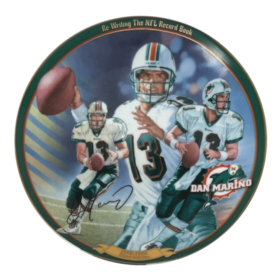 Miami Dolphins Dan Marino Re-Writing the Record Book Porcelain Collector Plate