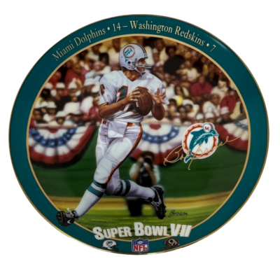 Miami Dolphins Bob Griese Perfection Porcelain Collector Plate