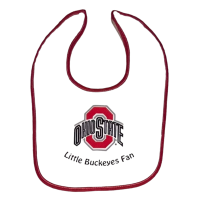 Ohio State Buckeyes White All Pro Baby Bib