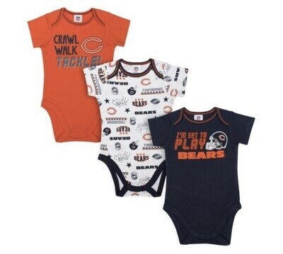 Chicago Bears Gerber Baby 3 pc. Short Sleeve Onesie Set