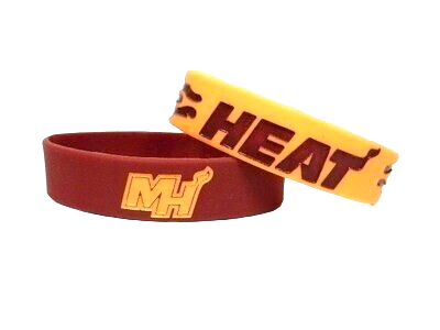 Miami Heat Rubber Bulk Wrist Bands