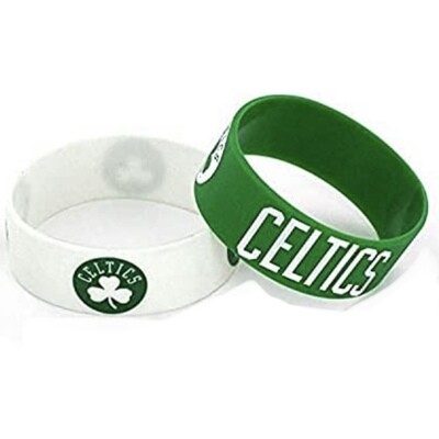 Boston Celtics Rubber Bulk Wrist Bands