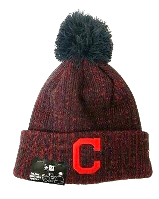 Cleveland Indians Men's New Era Cuffed Pom Knit Hat