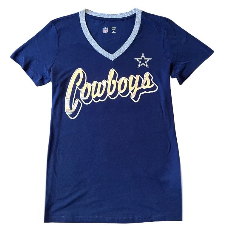 Dallas Cowboys Women's NFL Blue V-Neck Shirt