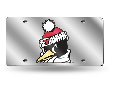 Youngstown State Penguins Laser Tag Silver License Plate