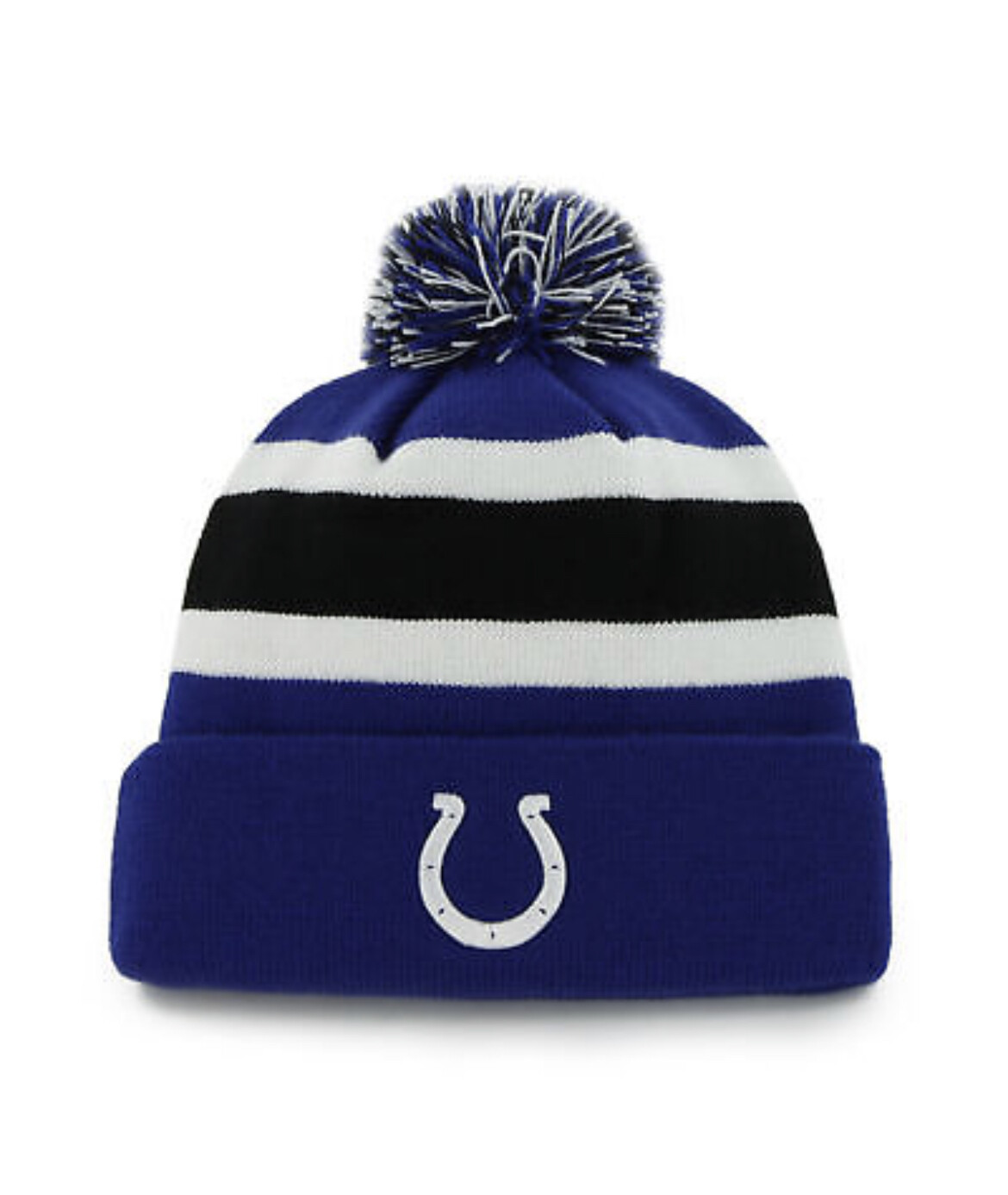 Indianapolis Colts Men's 47 Brand Breakaway Cuffed Pom Knit Hat