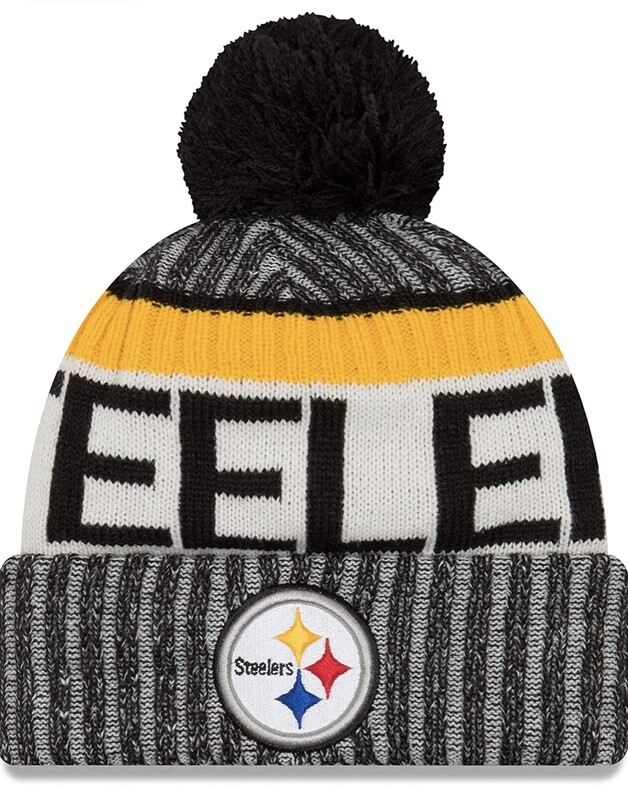 Pittsburgh Steelers Men's New Era Cuffed Pom Knit Hat