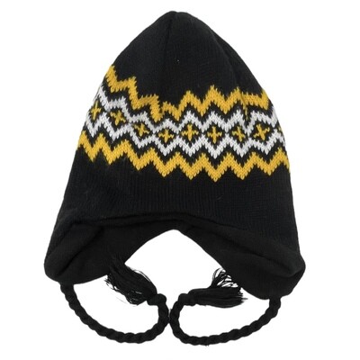 Pittsburgh Steelers Men's Tassel Twist Pom Knit Hat