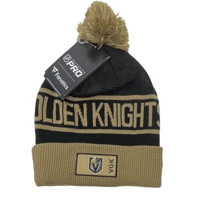 Vegas Golden Knights Fanatics Pro Cuffed Pom Knit Hat