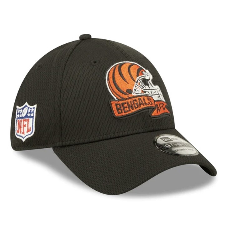 Cincinnati Bengals Men’s Black New Era 39Thirty  Sideline Official Coach Flex Fit Hat