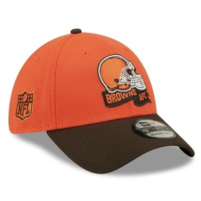 Cleveland Browns Men’s Orange New Era 39Thirty  Sideline Official Coach Flex Fit Hat