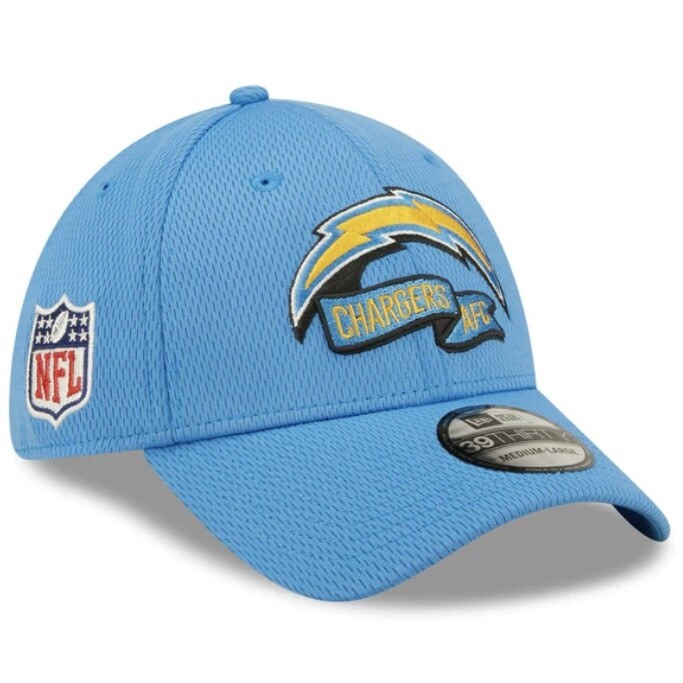 Los Angeles Chargers Men’s Powder Blue New Era 39Thirty  Sideline Official Coach Flex Fit Hat