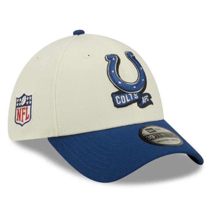 Indianapolis Colts Men’s White New Era 39Thirty  Sideline Official Coach Flex Fit Hat