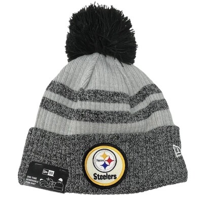 Pittsburgh Steelers Men's New Era Sideline Cuffed Pom Knit Hat
