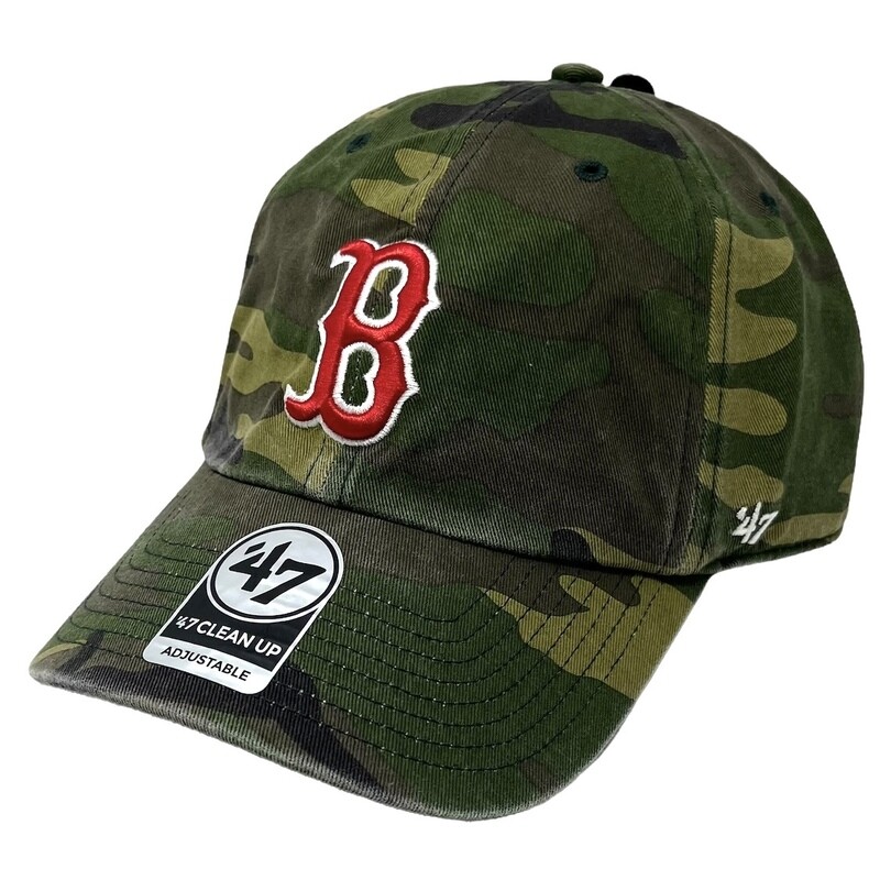 Boston Red Sox Men’s Camo Clean Up Adjustable Style 47 Brand Hat