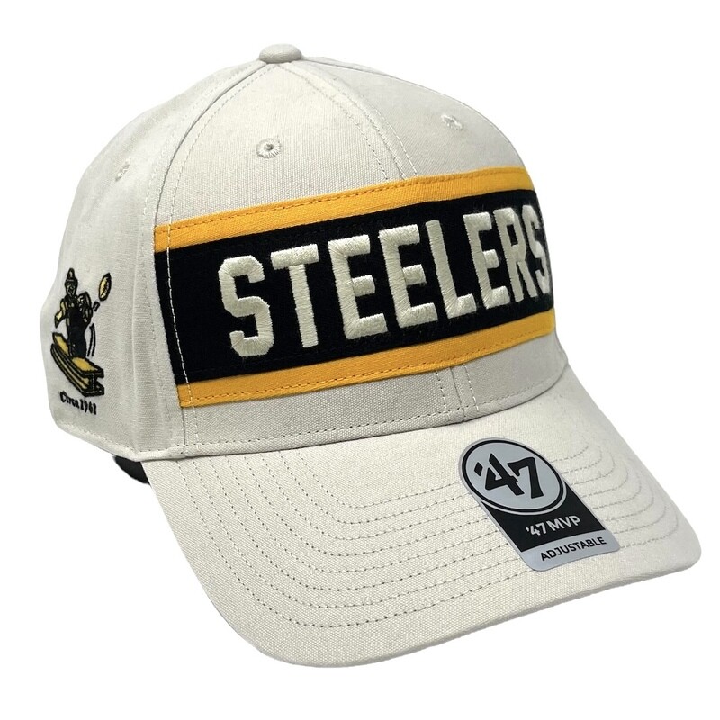 Pittsburgh Steelers Men's Legacy 47 Brand MVP Adjustable Hat Pittsburgh Steelers Men's Legacy 47 Brand MVP Adjustable Hat