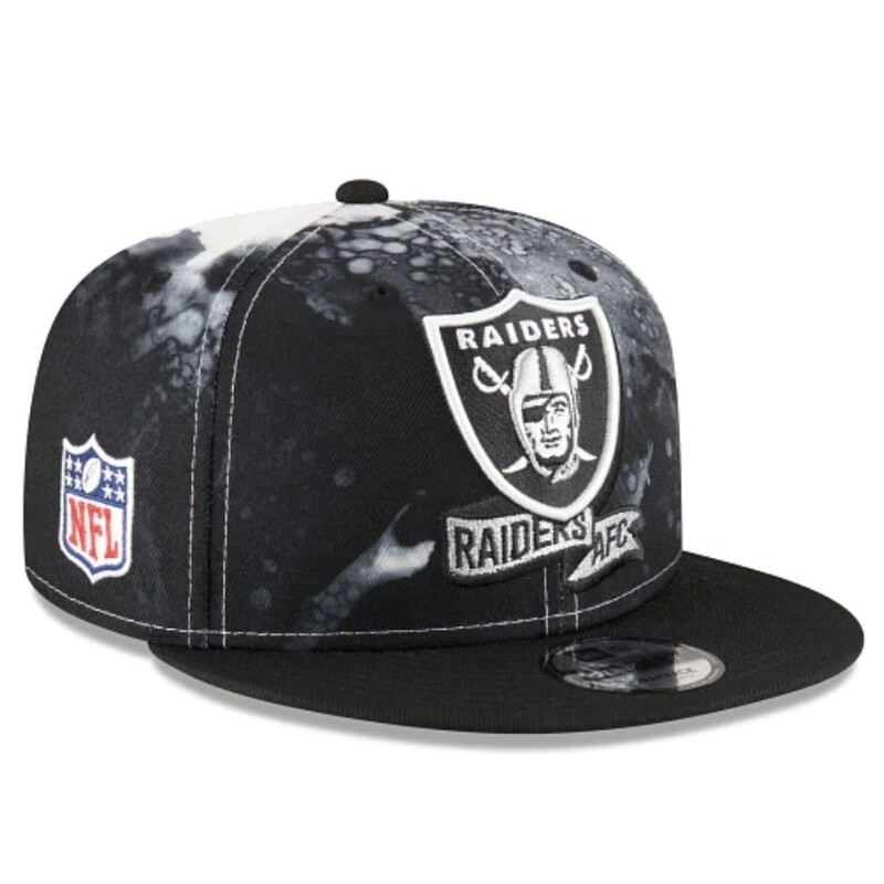 Las Vegas Raiders Men's Sideline Ink New Era 9Fifty Snapback Hat Las Vegas Raiders Men's Sideline Ink New Era 9Fifty Snapback Hat