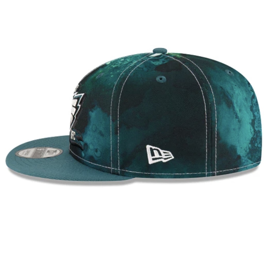 Philadelphia Eagles Sideline 9FIFTY Snapback Hat - Black/ White Ink