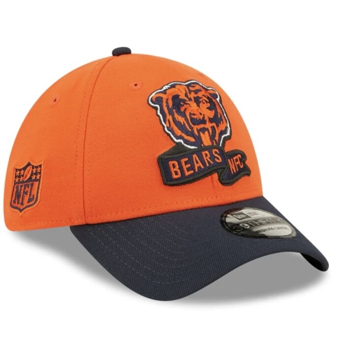 Chicago Bears Men’s Orange New Era 39Thirty  Sideline Official Coach Flex Fit Hat