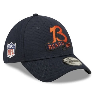 Chicago Bears Men’s Blue New Era 39Thirty  Sideline Official Coach Flex Fit Hat