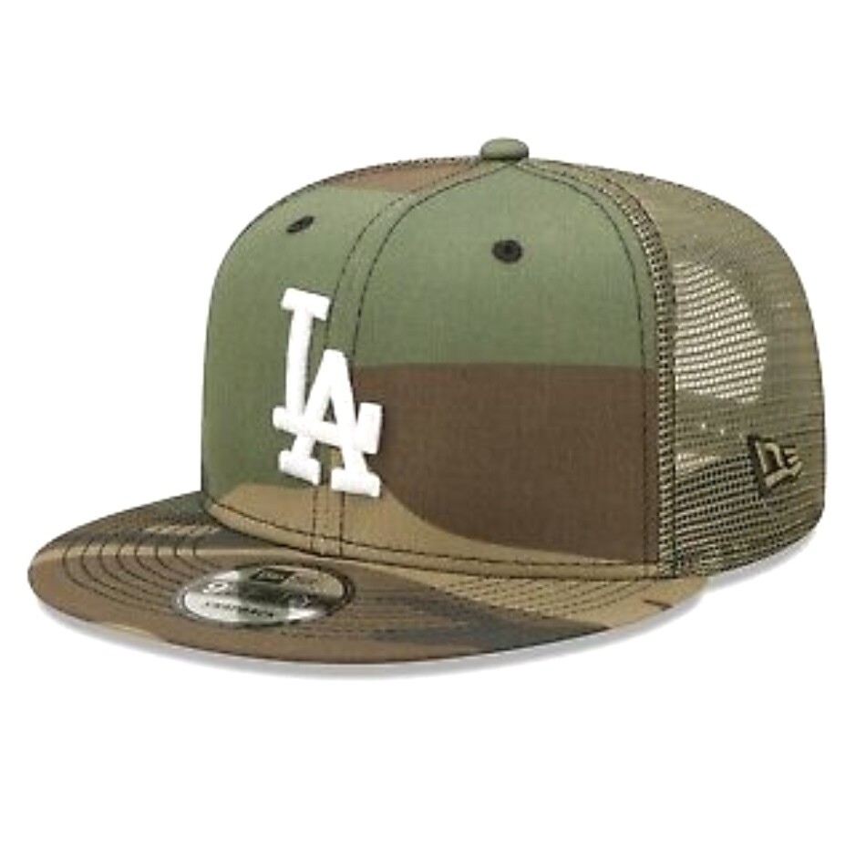 Los Angeles Dodgers Men's Camo New Era 9Fifty Trucker Snapback Hat