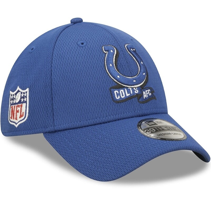 Indianapolis Colts Men’s Blue New Era 39Thirty  Sideline Official Coach Flex Fit Hat