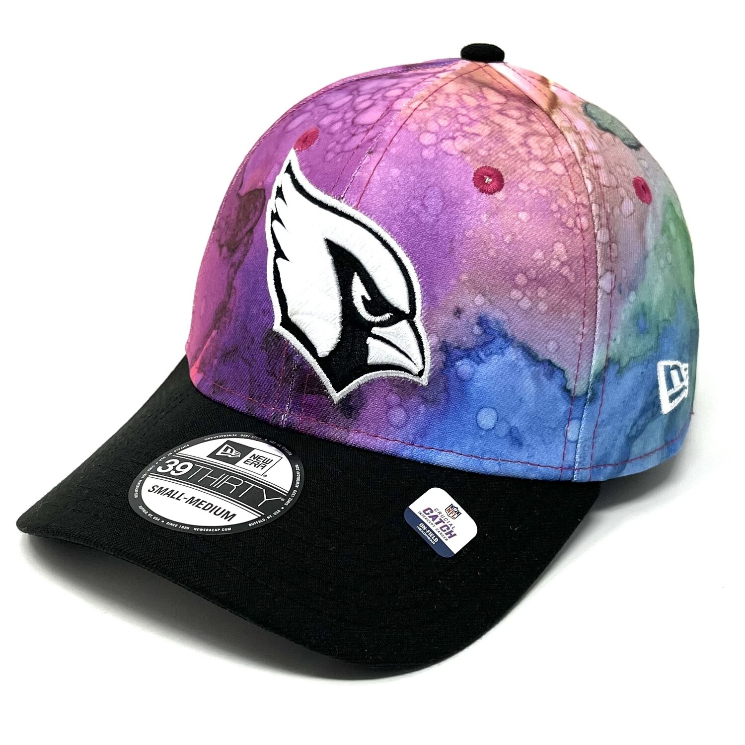 Men's New Era Pink/Black Arizona Cardinals 2022 NFL Crucial Catch