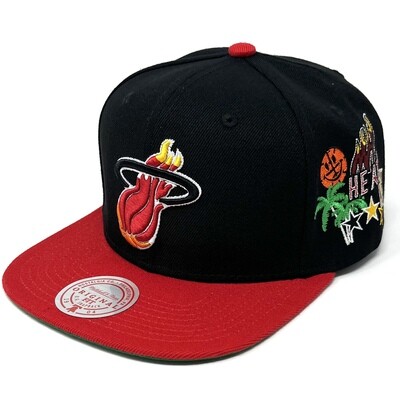 Miami Heat Men's NBA Patch Overload Snapback Hat Miami Heat Men's NBA Patch Overload Snapback Hat