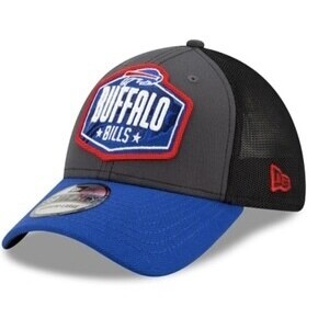 Buffalo Bills Men’s New Era Black NFL Draft 39Thirty Fitted Trucker Hat