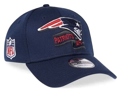 New England Patriots Men’s Blue New Era 39Thirty  Sideline Official Coach Flex Fit Hat