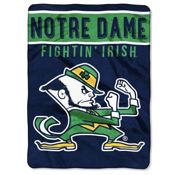 Notre Dame Fighting Irish 60" x 80" Plush Raschel Blanket