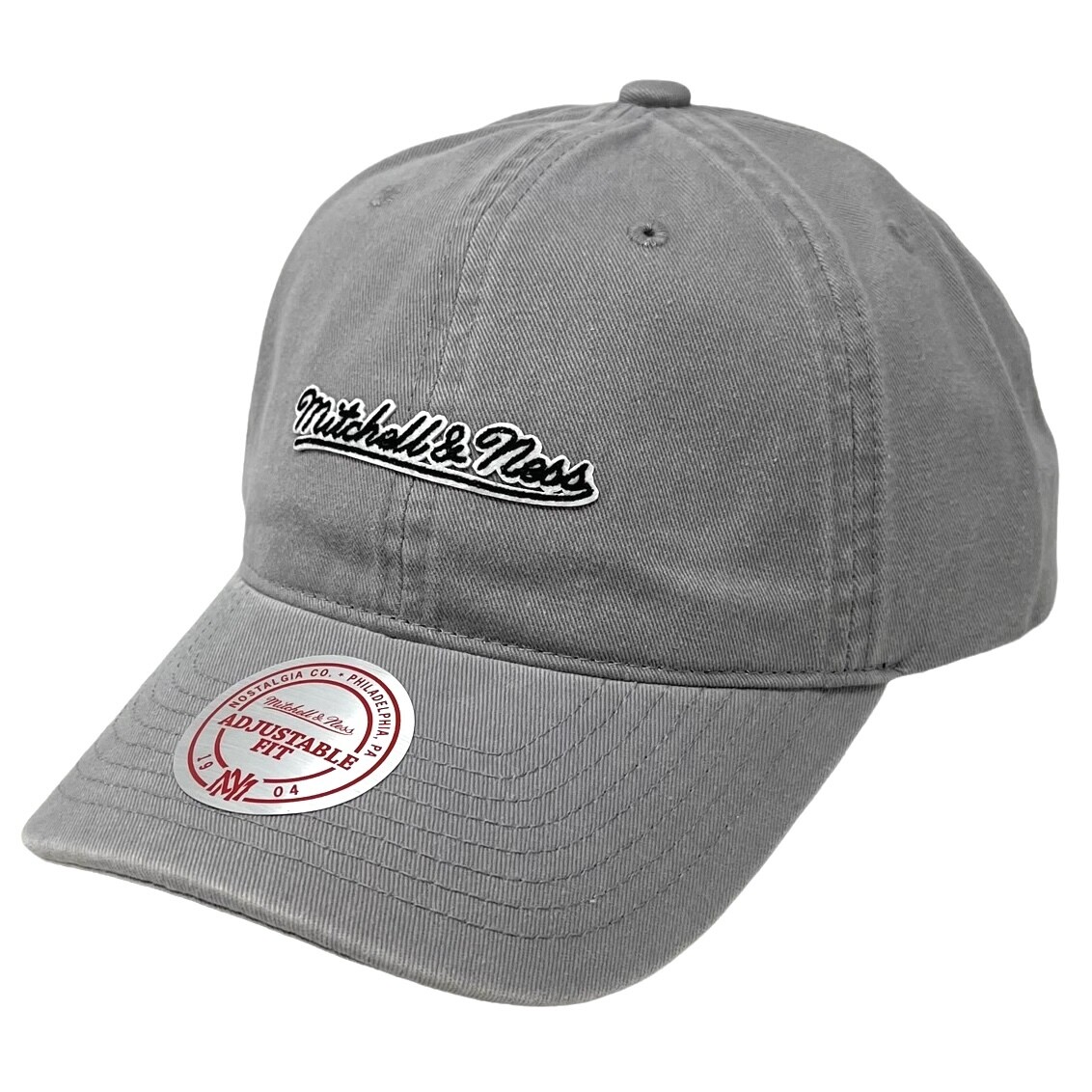 Mitchell & Ness Men’s Grey Logo Adjustable Hat