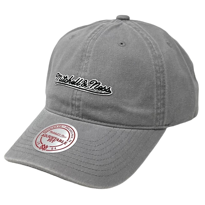 Mitchell & Ness Men’s Grey Logo Adjustable Hat