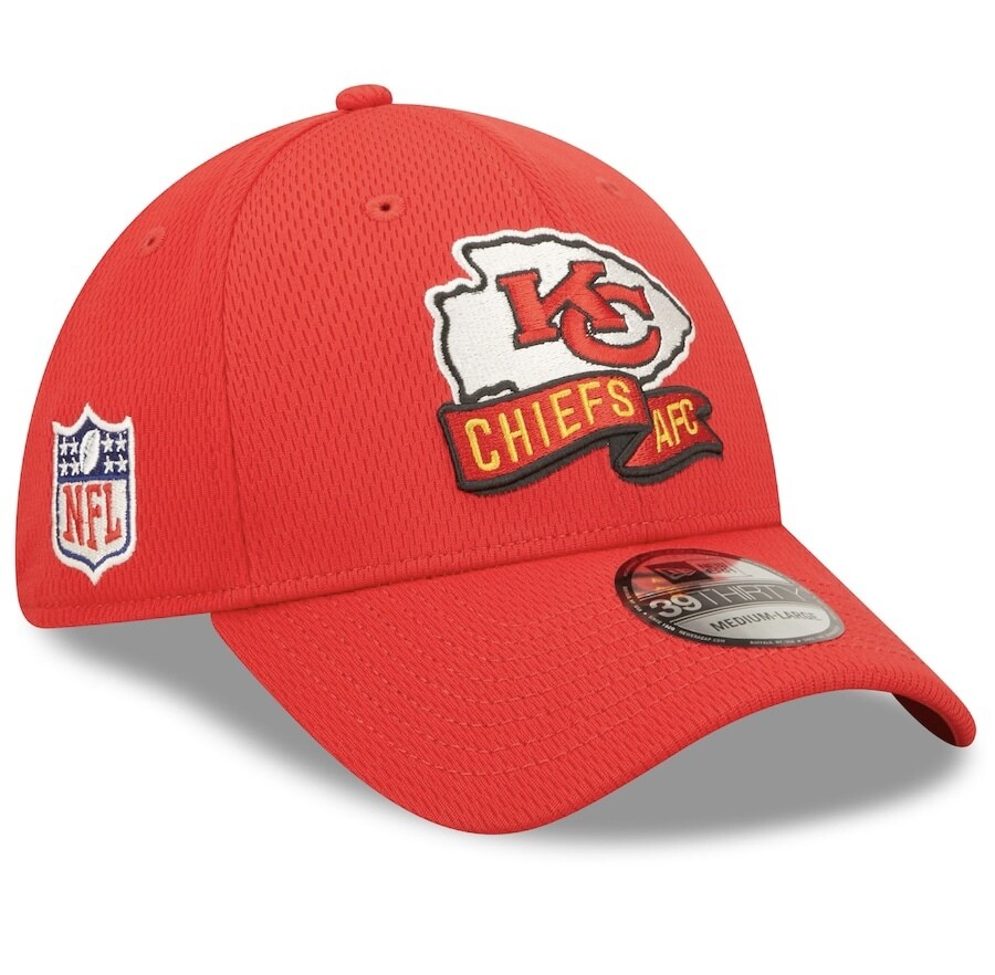 Kansas City Chiefs Men’s Red New Era 39Thirty  Sideline Official Coach Flex Fit Hat