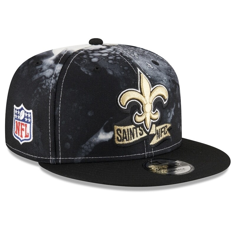 New Orleans Saints Men's Black Sideline Ink New Era 9Fifty Snapback Hat