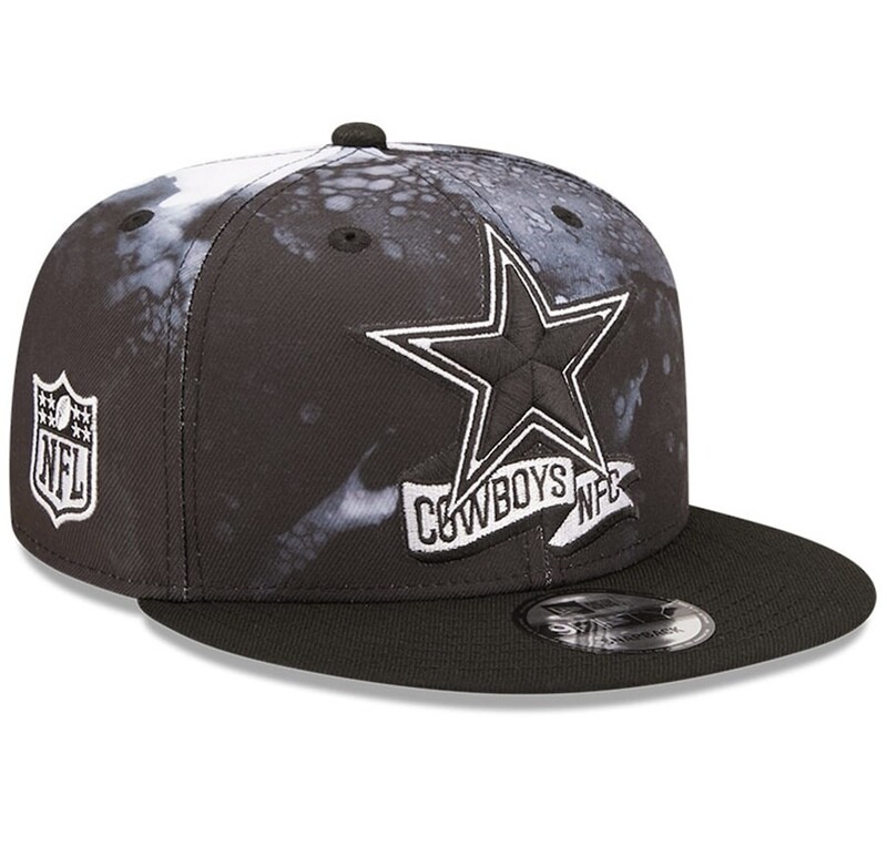 Dallas Cowboys Men's Black Sideline Ink New Era 9Fifty Snapback Hat