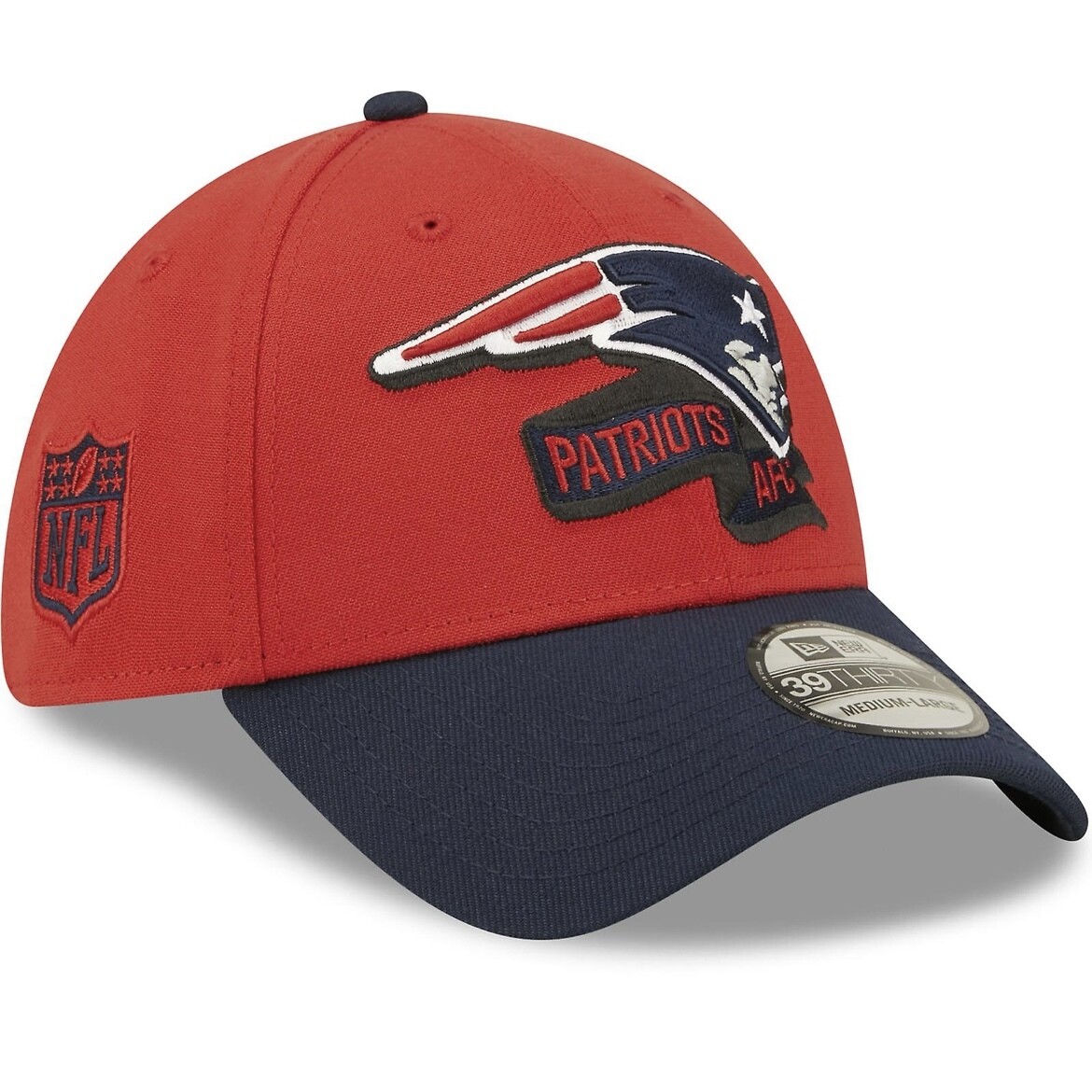 New England Patriots Men’s Red New Era 39Thirty  Sideline Official Coach Flex Fit Hat