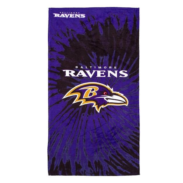 Baltimore Ravens Psychedelic Beach Towel