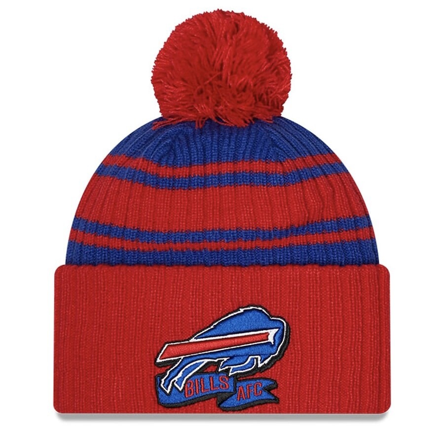 Buffalo Bills Men’s New Era Sideline Cuffed Pom Knit Hat