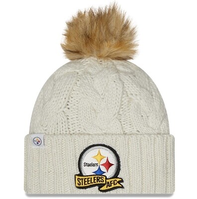 Pittsburgh Steelers Women’s New Era Sideline Cuffed Pom Knit Hat