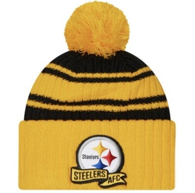 Pittsburgh Steelers Men’s New Era Sideline Cuffed Pom Knit Hat