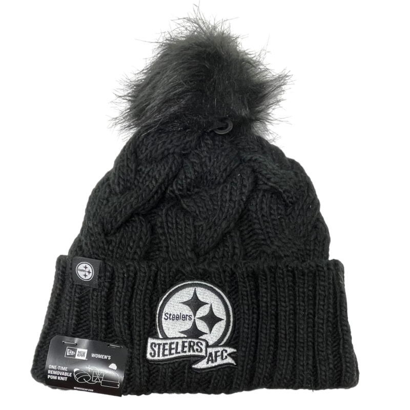 Pittsburgh Steelers Women’s New Era Sideline Cuffed Pom Knit Hat
