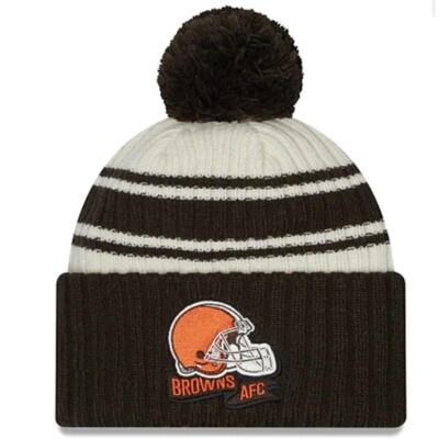 Cleveland Browns Men’s New Era Sideline Cuffed Pom Knit Hat