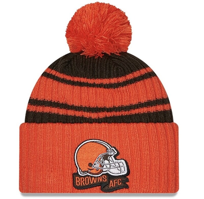 Cleveland Browns Men’s New Era Sideline Cuffed Pom Knit Hat