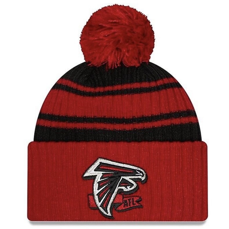 Atlanta Falcons Men’s New Era Sideline Cuffed Pom Knit Hat