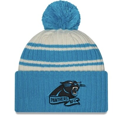 Carolina Panthers Men’s New Era Sideline Cuffed Pom Knit Hat