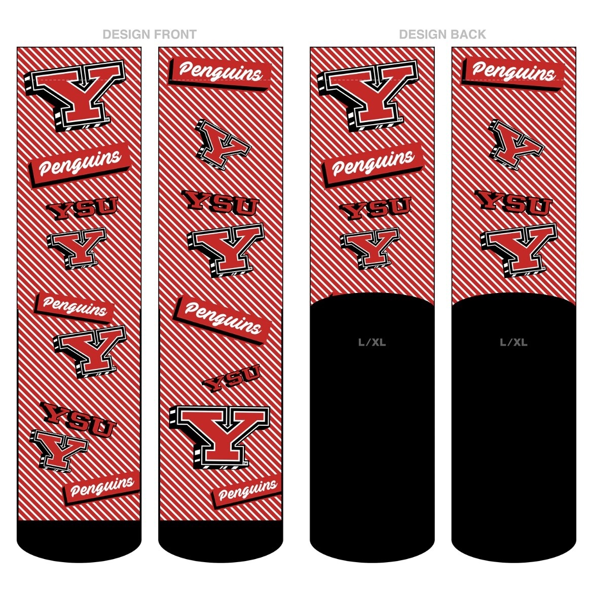 Youngstown State Penguins Unisex Graphic Socks